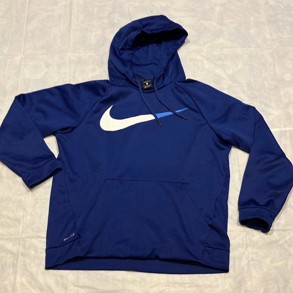 EUC Sz L Nike Dri-fit blue hoodie